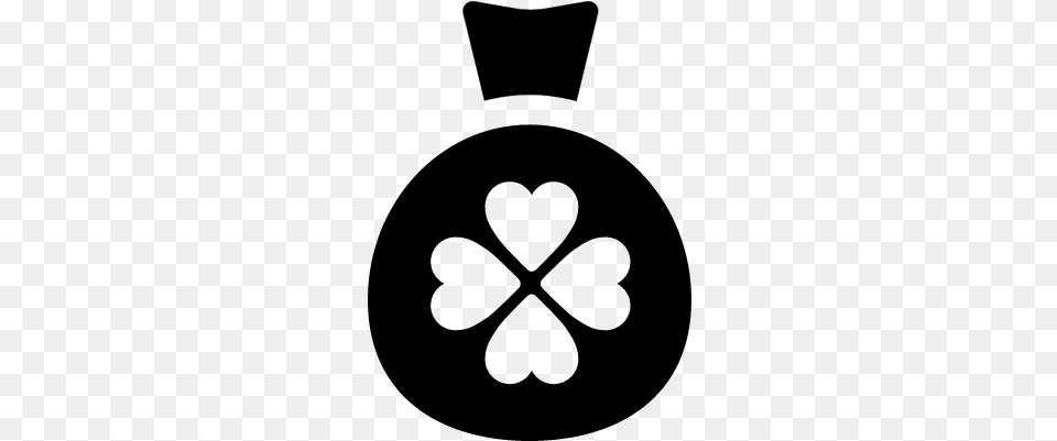 Medal With Four Leaf Clover Vector Four Leaf Clover, Gray Free Png