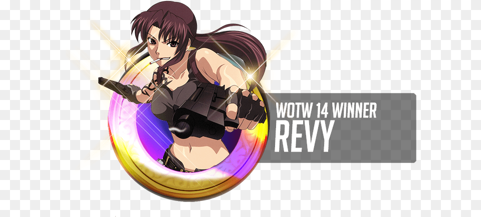 Medal Wotw14 L Black Lagoon Render, Book, Comics, Publication, Adult Free Transparent Png