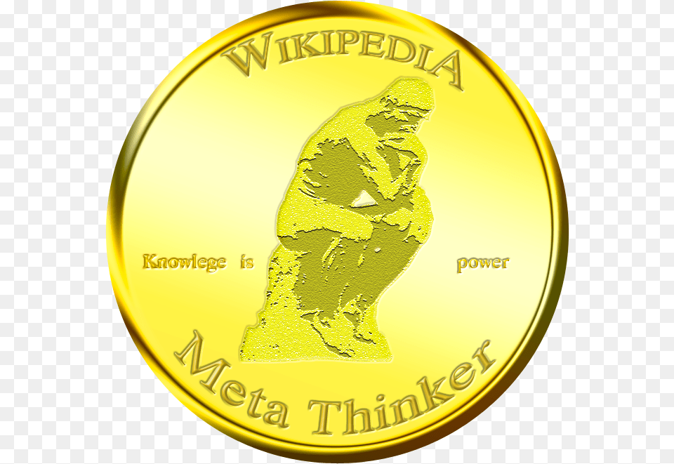 Medalian Thinker Coin, Gold, Money, Disk Png