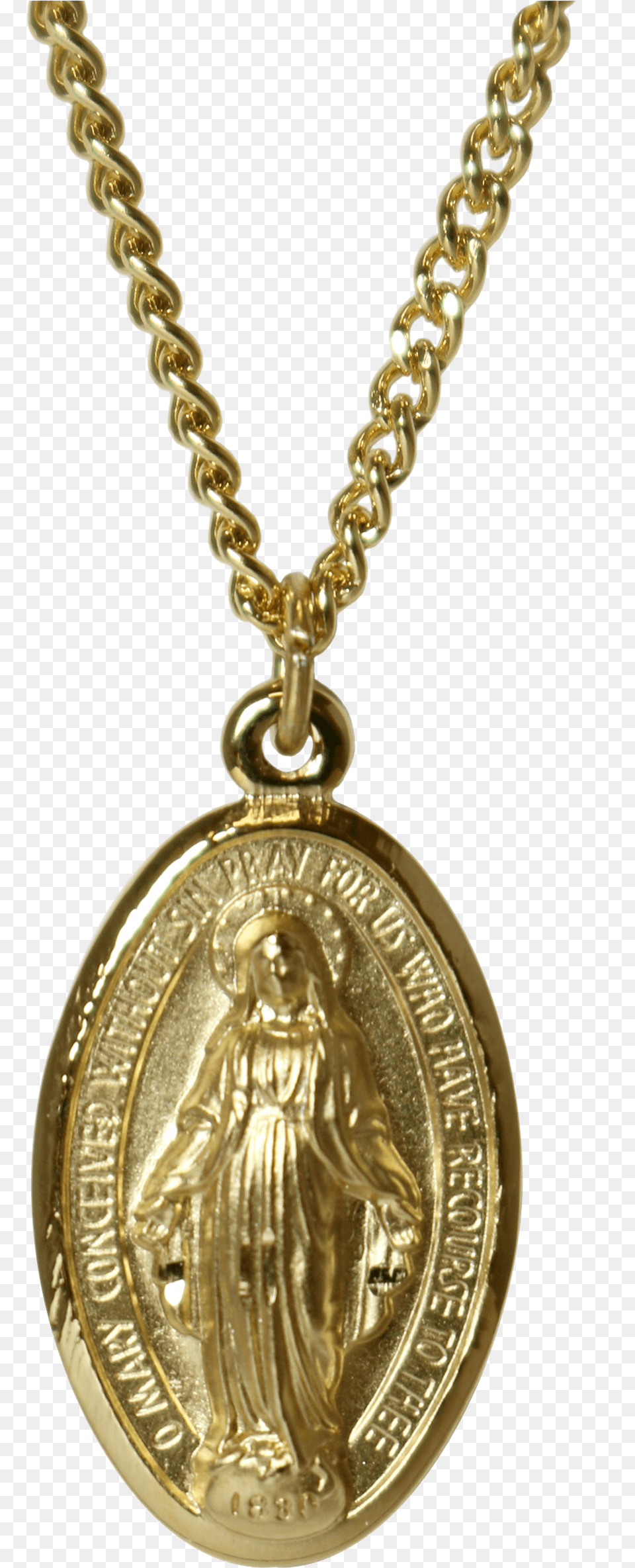 Medalla De La Milagrosa De Oro, Accessories, Gold, Pendant, Necklace Free Transparent Png
