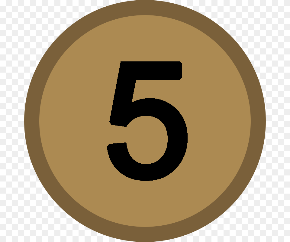 Medalla Numero 5 Medallas Con El Numero, Number, Symbol, Text, Disk Free Png Download