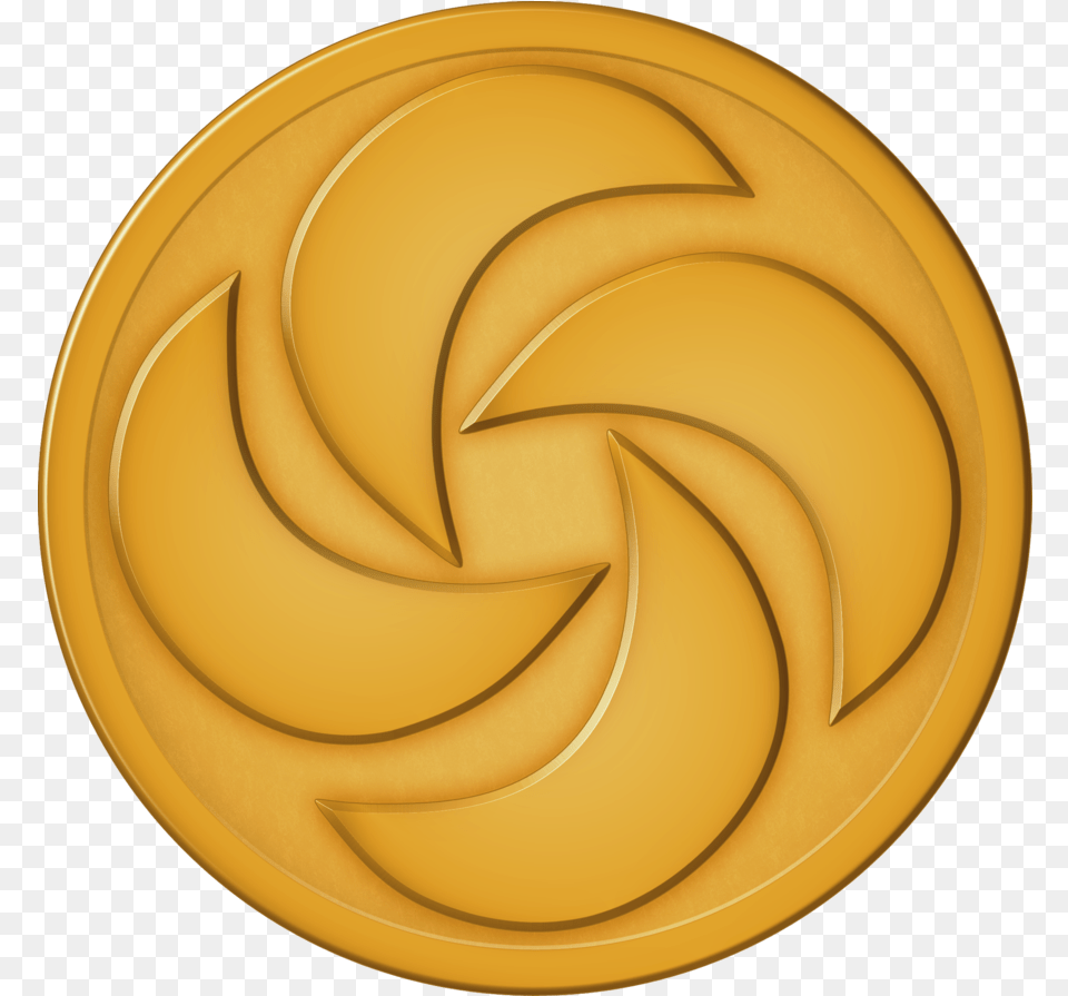 Medallion 6 Medallion, Gold, Plate Png Image