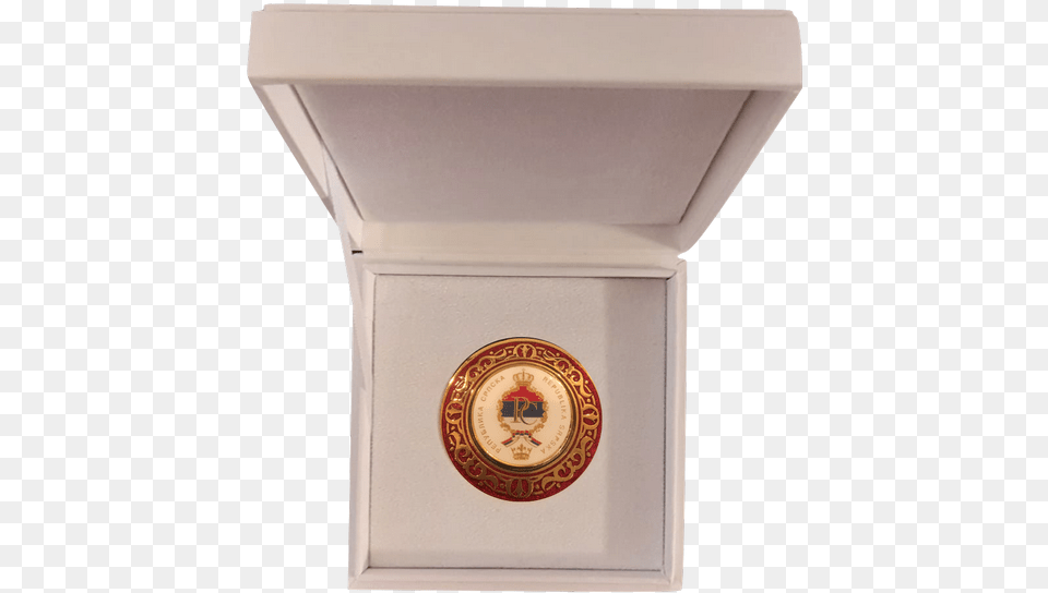 Medallion In Leather Box Gold Medal, Mailbox, Badge, Logo, Symbol Png