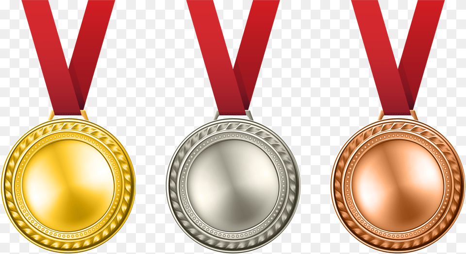 Medallion Vector Transparent Gold Silver Bronze Medal Clipart Png Image