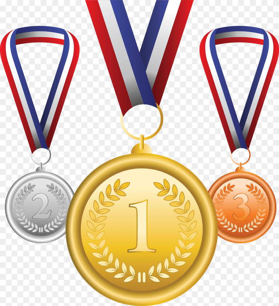 Medals Drawing Bronze Transparent Clipart Olympic Medal Clipart, Gold, Gold Medal, Trophy Free Png Download