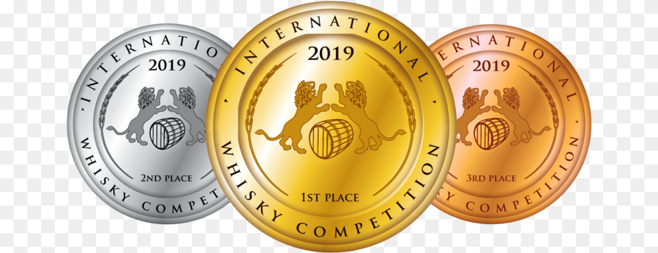 Medals Together 2019 2 International Whisky Competition, Gold, Coin, Money Png Image