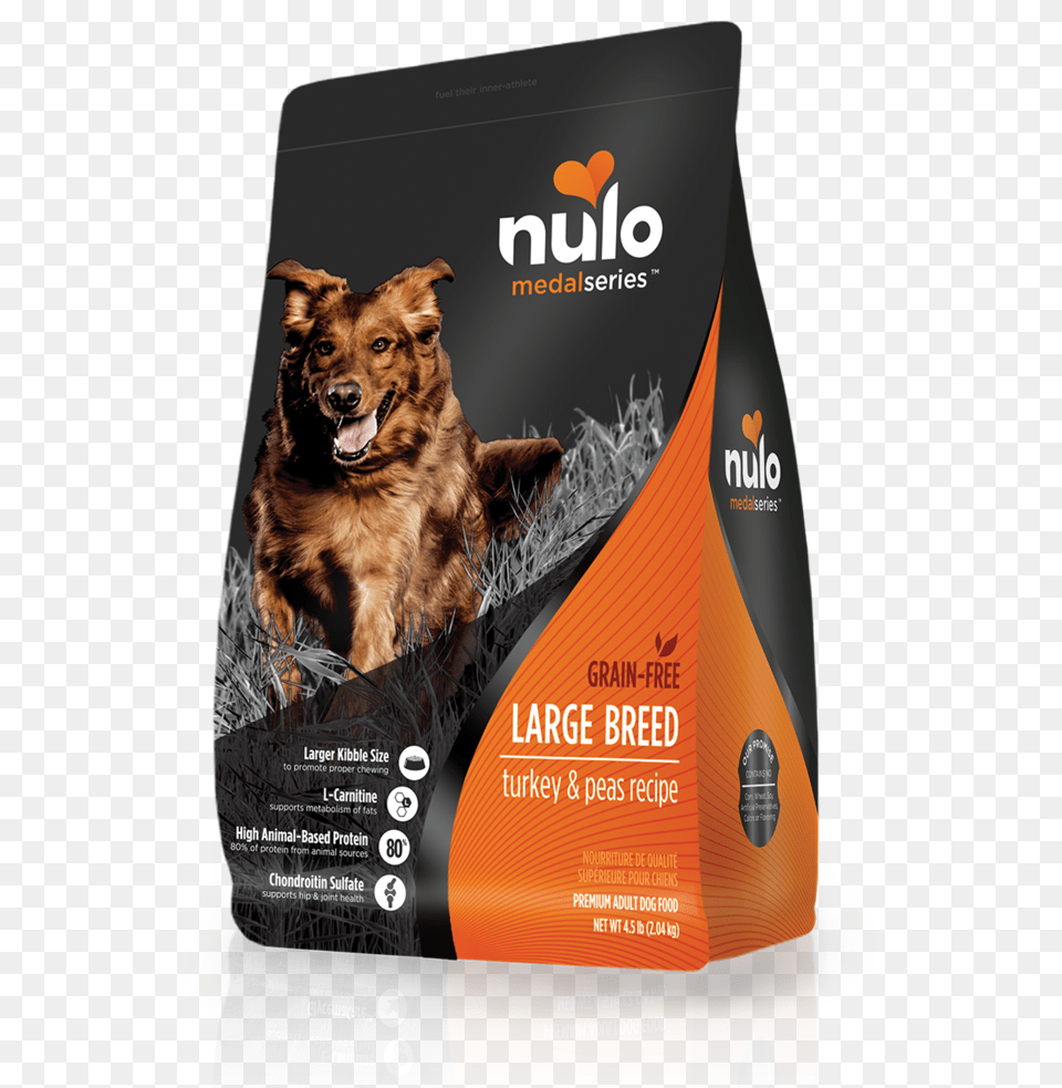 Medalseries High Meat Kibble Large Breed Turkey Amp Peas Nulo Weight Management Cat Food, Advertisement, Poster, Animal, Canine Free Png Download