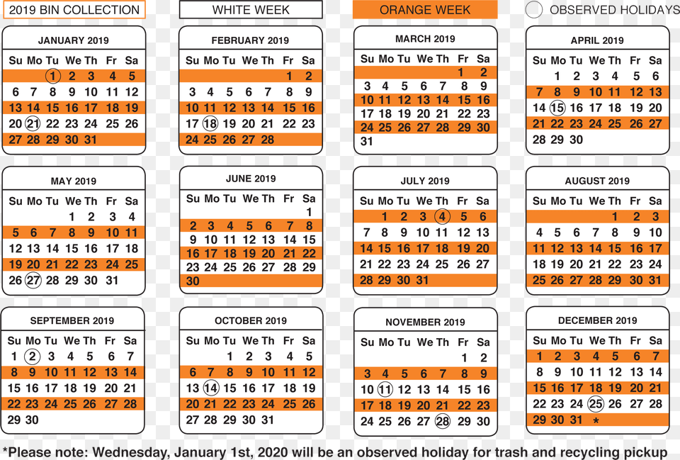 Medford Trash Schedule 2019, Text, Calendar Png