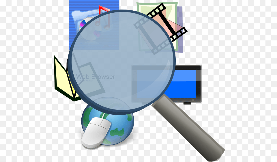 Media Detective Clip Art, Magnifying Free Png Download