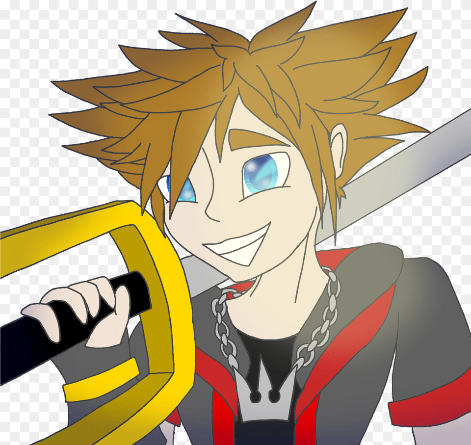 Media I Recently Got A Friend Into Kingdom Hearts And She Roxas Icon, Book, Comics, Publication, Person Free Png Download