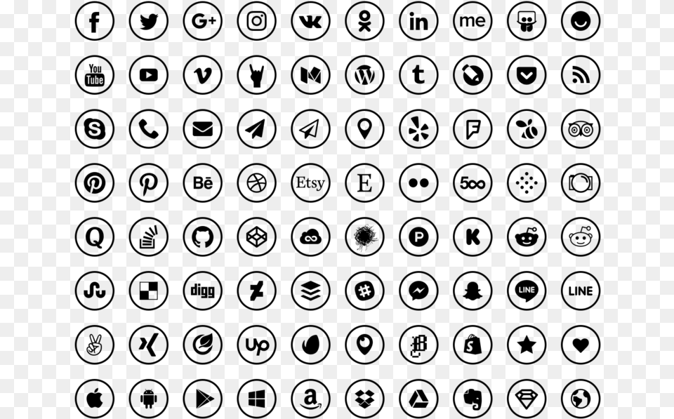 Media Icons Computer Sketch Social Clipart Hd Contact And Social Media Icons, Gray Png Image