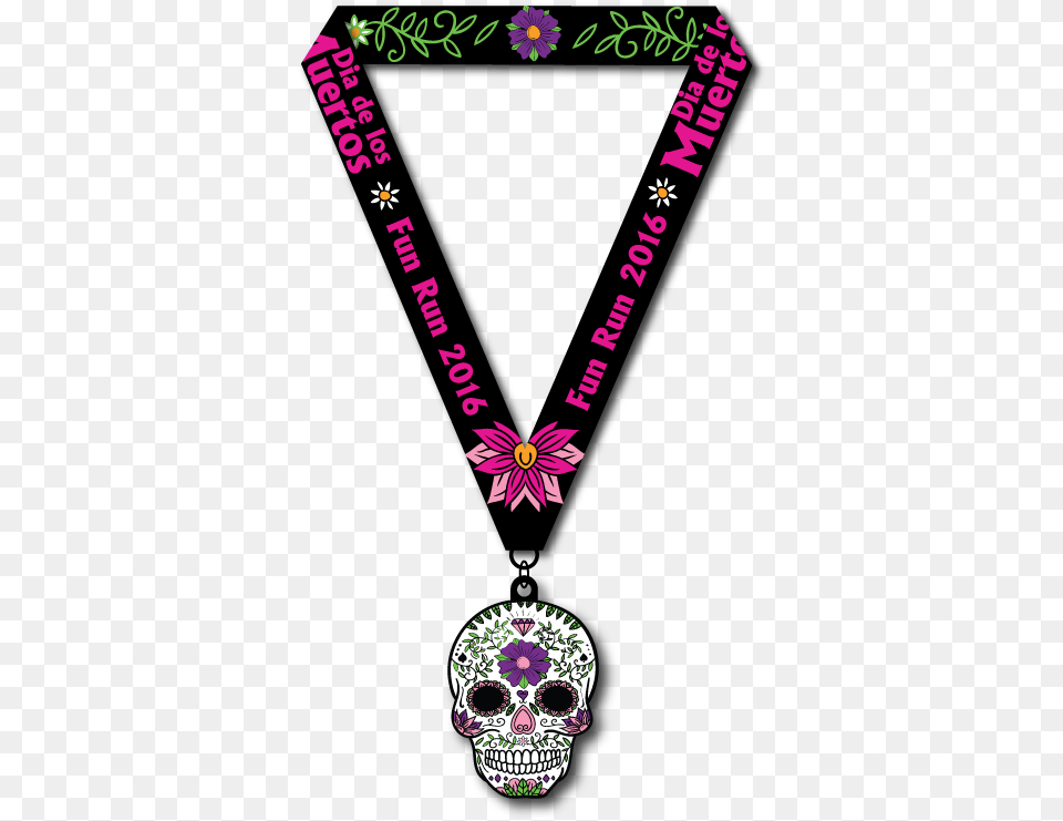 Media Item Dia De Los Muertos Race Medal, Accessories, Jewelry, Necklace, Purple Free Transparent Png