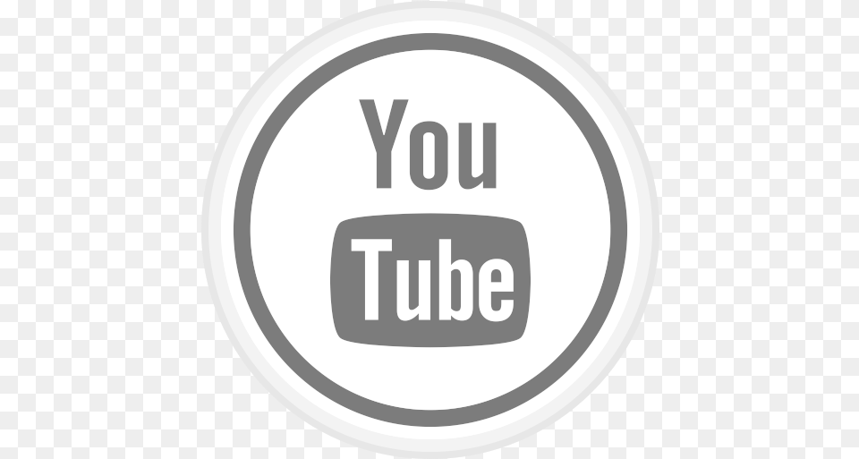 Media Logo Online Youtube Social Icon Round White Youtube Logo, Disk Png Image