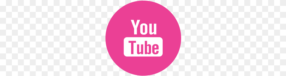 Media Pink Round Social Youtube Icon, Logo, Sticker Free Transparent Png