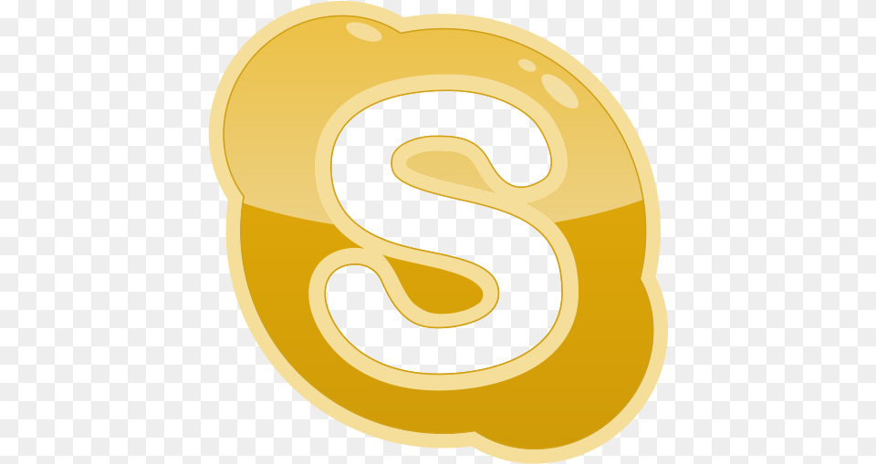 Media S Skype Social Icon Skype Icon Gold, Symbol, Text, Number Free Transparent Png