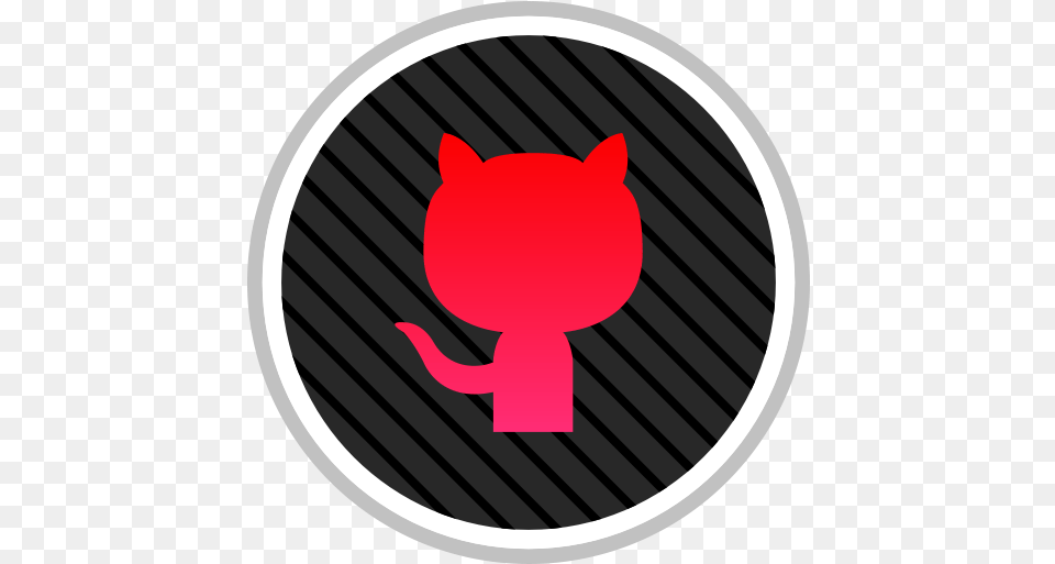 Media Social Online Github Icon Red Twitter Logo, Sticker, Animal, Cat, Mammal Free Transparent Png
