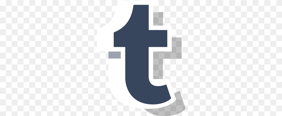 Media Social Online Tumblr Logo Logo Tumblr Transparent, Symbol, Cross, Text, Number Free Png