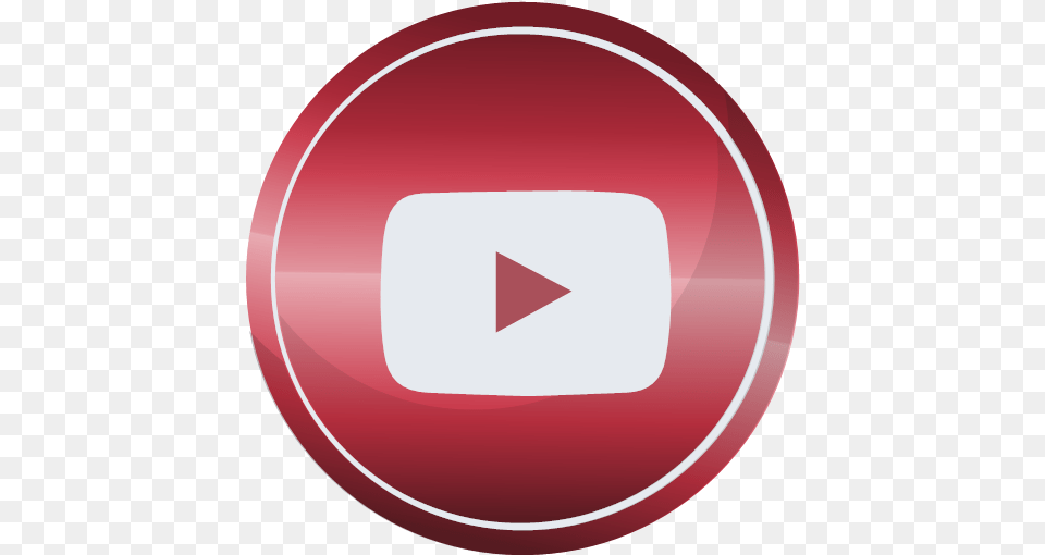 Media Social Web Youtube Icon Round Logo, Sign, Symbol, Disk, Road Sign Png Image