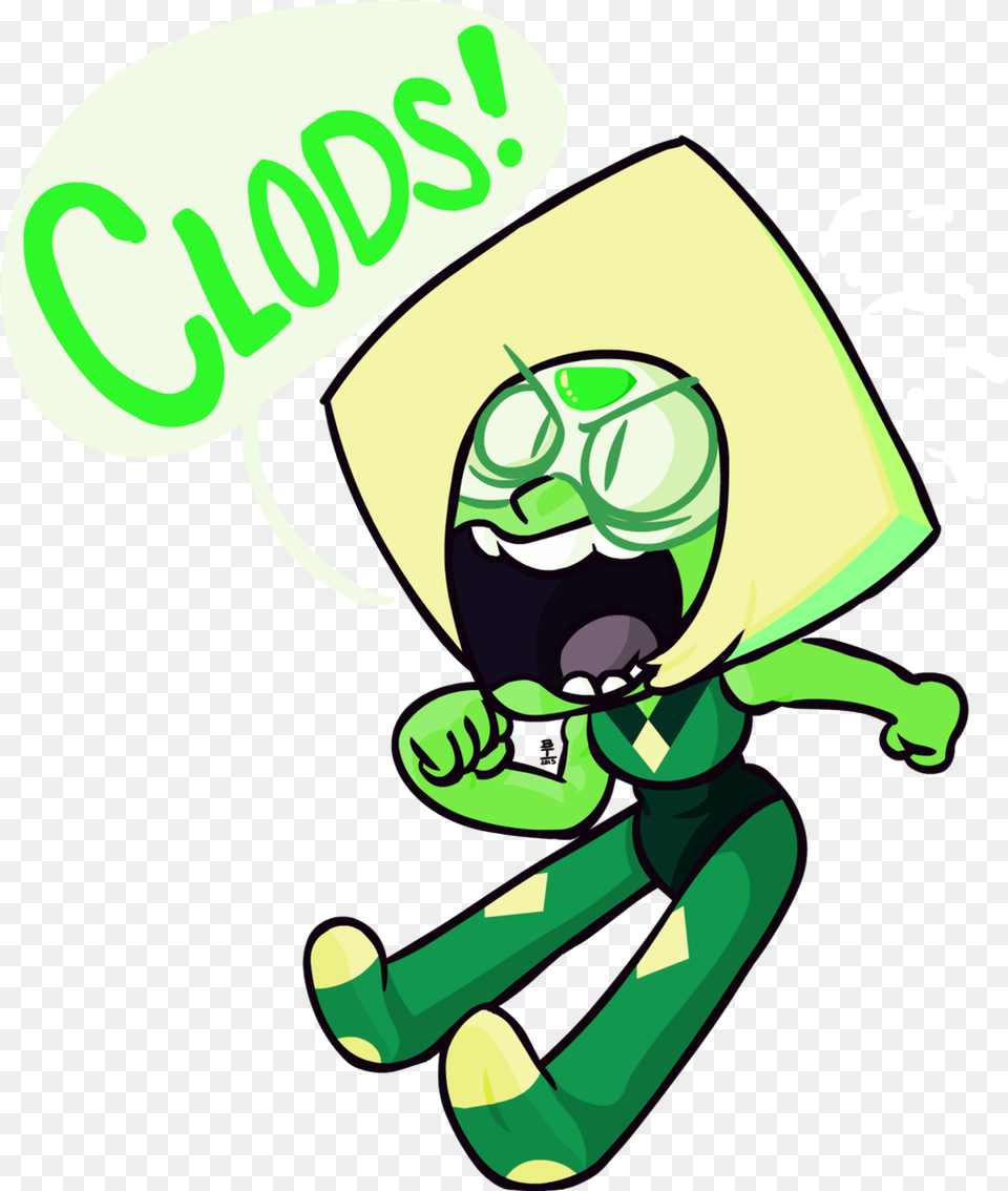 Media Tweets By Tristan Powers Wolfmcshade Twitter Steven Universe Peridot Say Clod, Green, Book, Comics, Publication Free Png Download