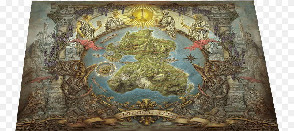 Mediamap Of Summerset Isle From The Physical Collector39s Eso Artaeum, Painting, Art, Person, Accessories Free Png