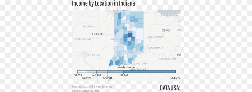 Median Household Income In Indiana Indiana Median Income By County, Chart, Plot, Map, Atlas Free Png