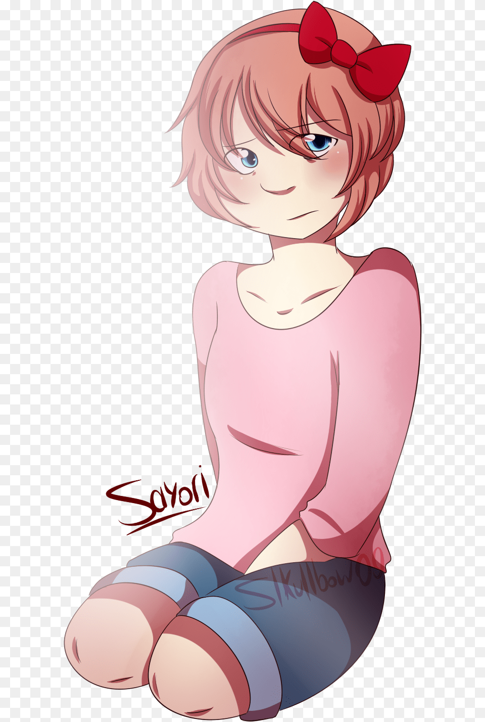 Mediatired Sayori Sayoris Bow, Book, Comics, Publication, Adult Png