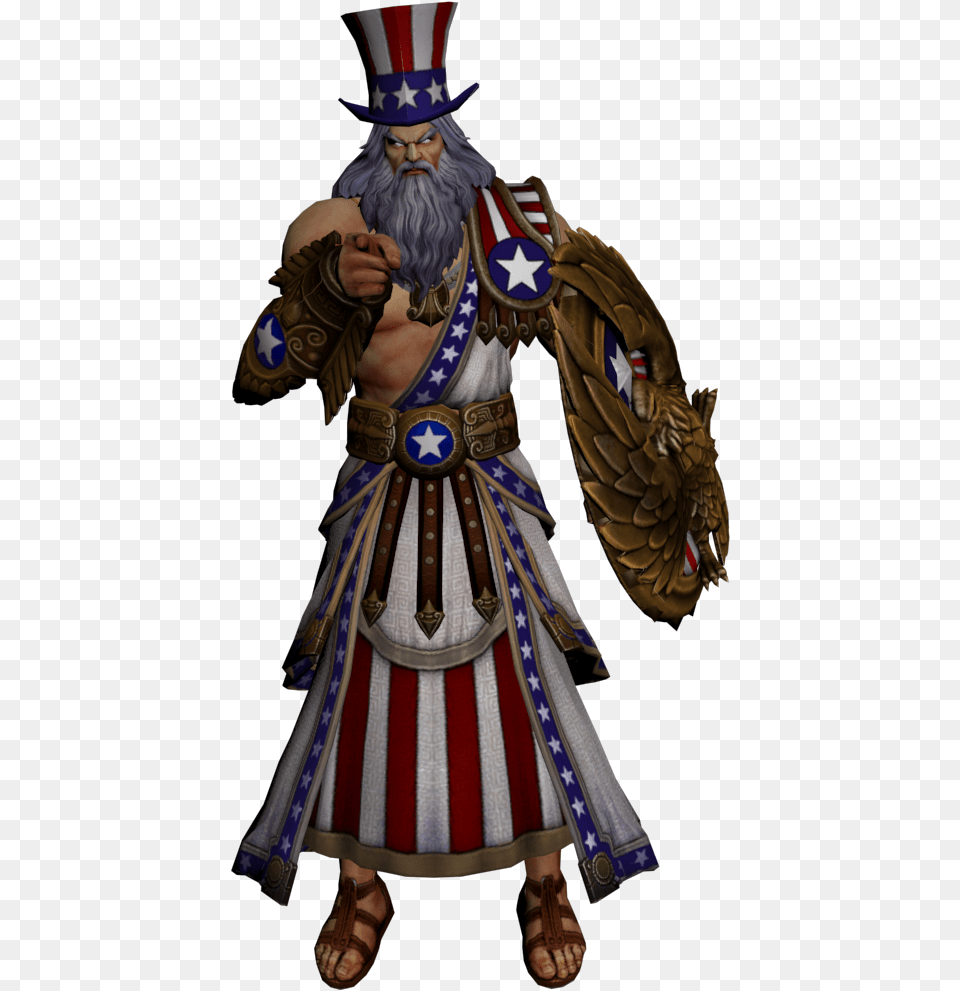 Mediazeus Uncle Sam Renders Figurine, Person, Knight, Sword, Weapon Free Png Download
