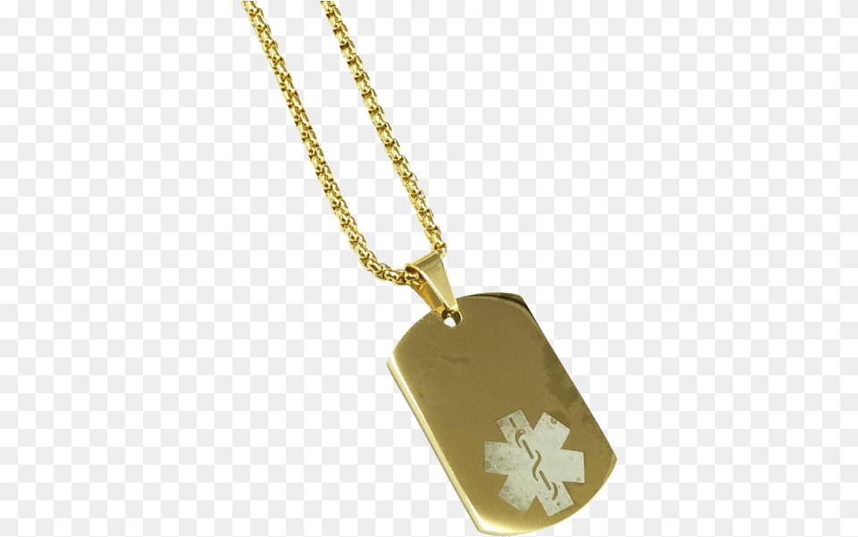 Medic Alert Gold Dog Tags, Accessories, Pendant, Jewelry, Necklace Free Transparent Png