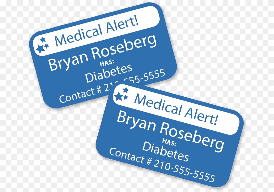 Medic Alert Labels For Diabetes Autism And More Bcc Research, Text Png Image