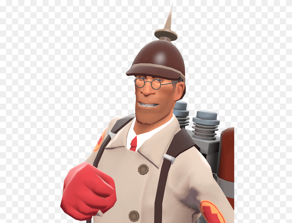 Medic With The Prussian Pickelhaube Tf2 Medic With Prussian Pickelhaube, Clothing, Hardhat, Helmet, Adult Free Png Download