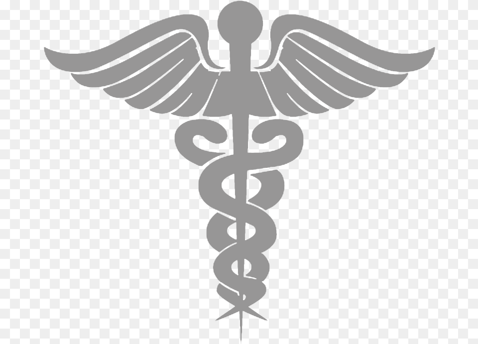 Medical Caduceus Black And White Medical Symbol, Emblem, Cross Free Transparent Png