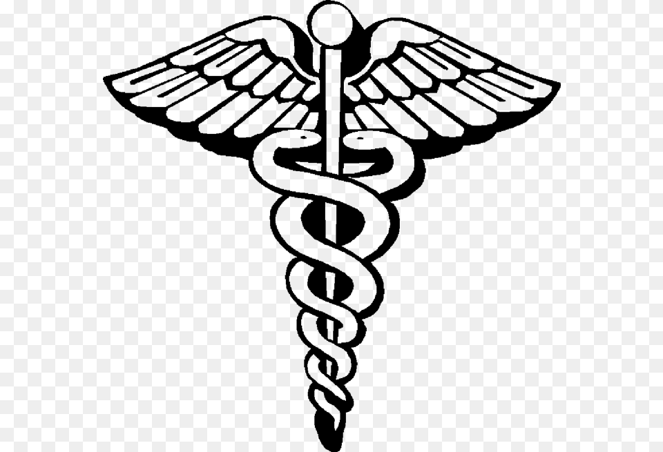 Medical Caduceus Clipart, Emblem, Stencil, Symbol, Cross Free Transparent Png