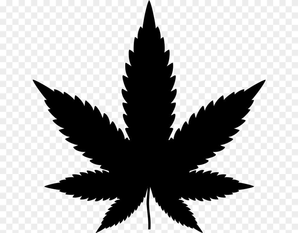 Medical Cannabis Joint Silhouette Drug, Gray Png Image