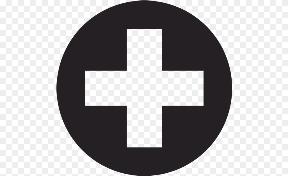 Medical Cross Black And White, Symbol, Disk Png