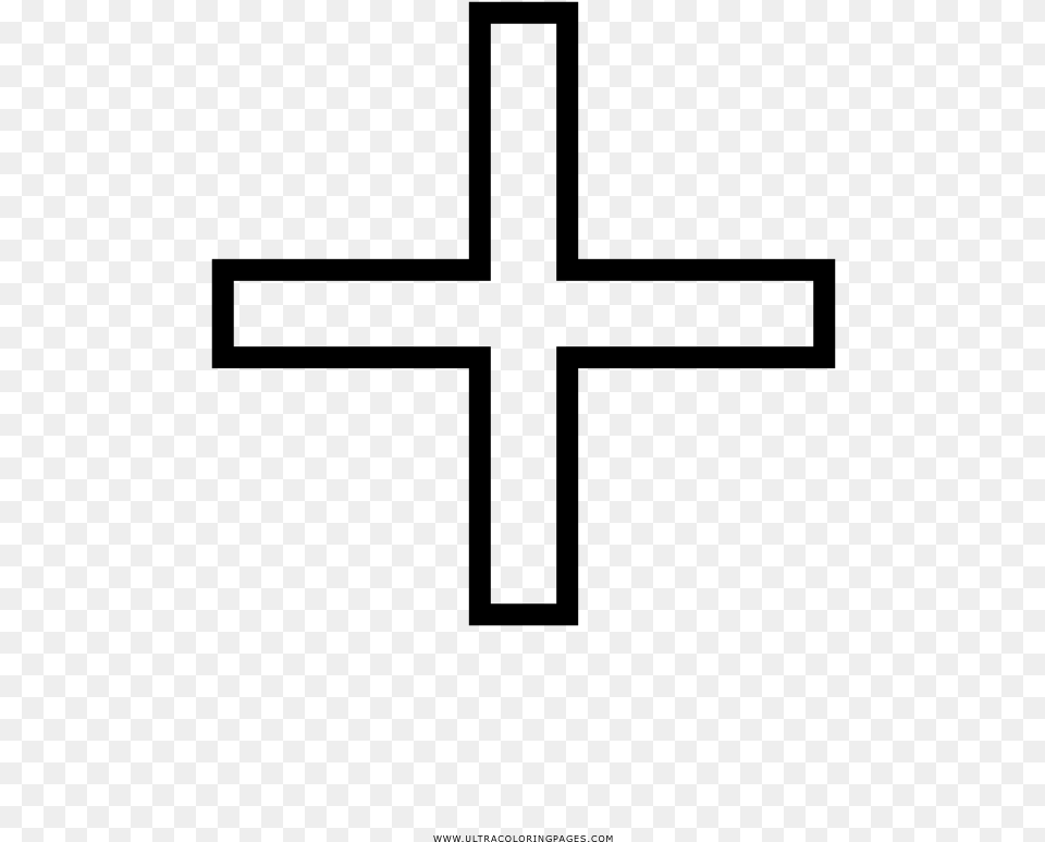 Medical Cross Coloring, Gray Png Image