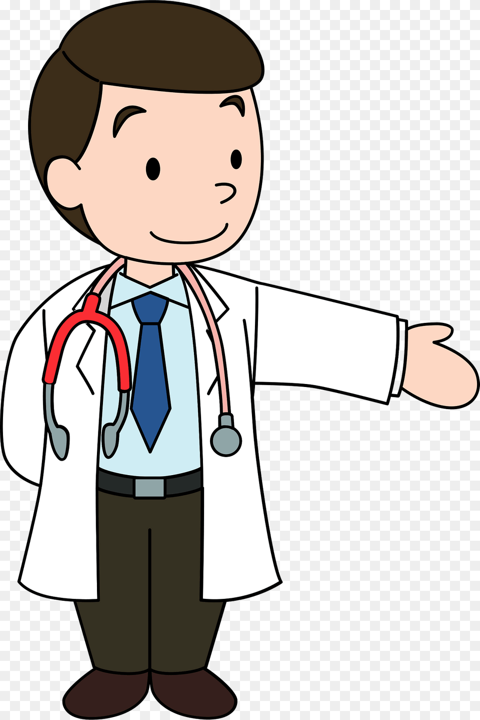 Medical Doctor Man Acting As A Guide Clipart, Clothing, Coat, Lab Coat, Baby Png