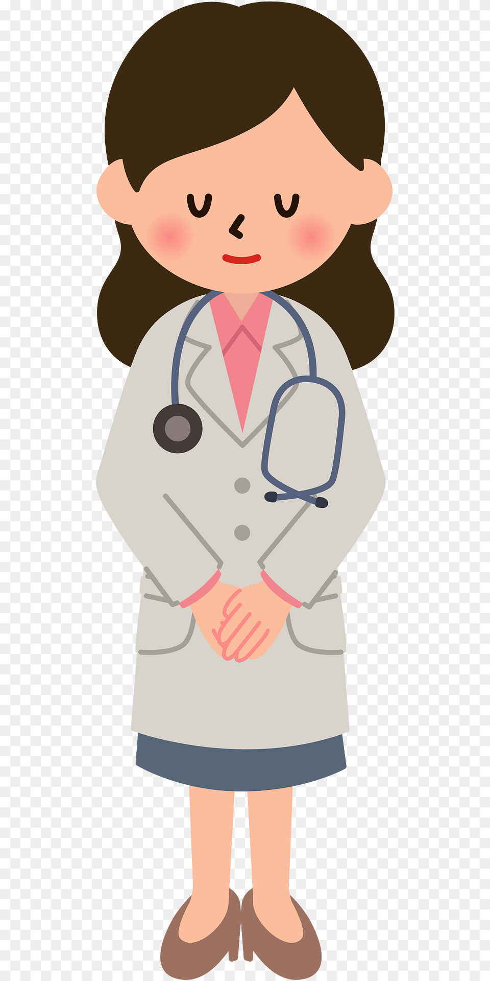 Medical Doctor Woman Bow Clipart, Clothing, Coat, Lab Coat, Baby Free Png Download