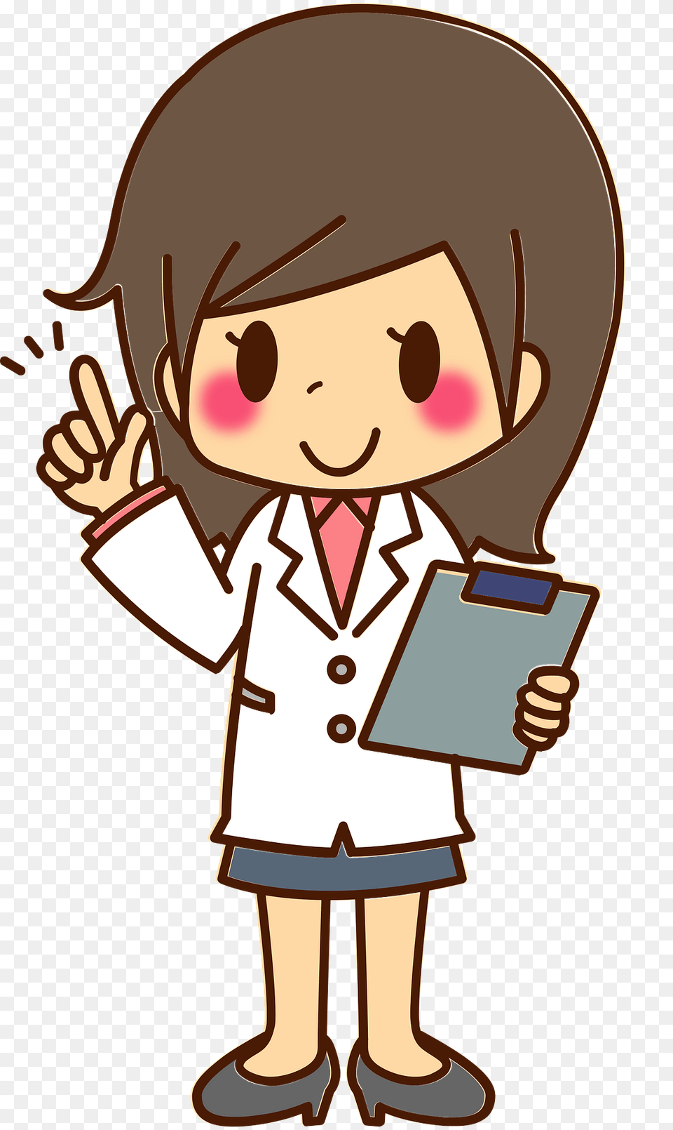 Medical Doctor Woman Is Giving Advice Clipart, Clothing, Coat, Publication, Book Free Png