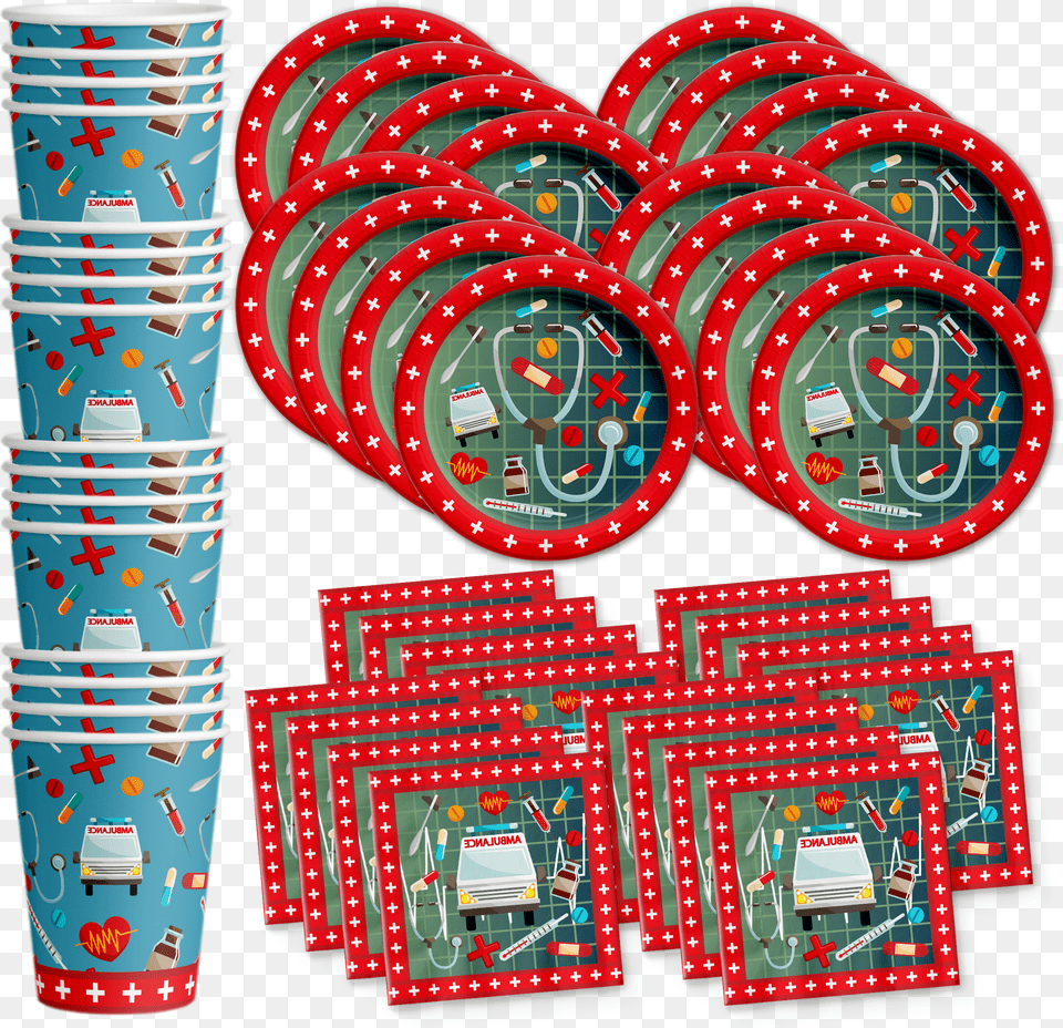 Medical Doctornurse Birthday Party Tableware Kit For Png Image