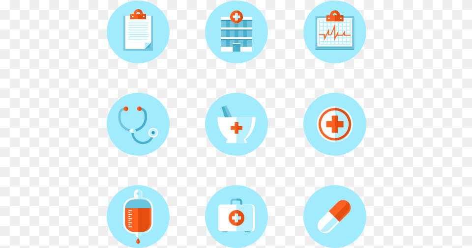 Medical Elements Round Medical Icons, First Aid, Text, Water Free Png Download