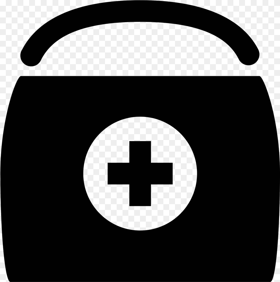Medical Icon Survival Kit Black And White, Gray Png Image