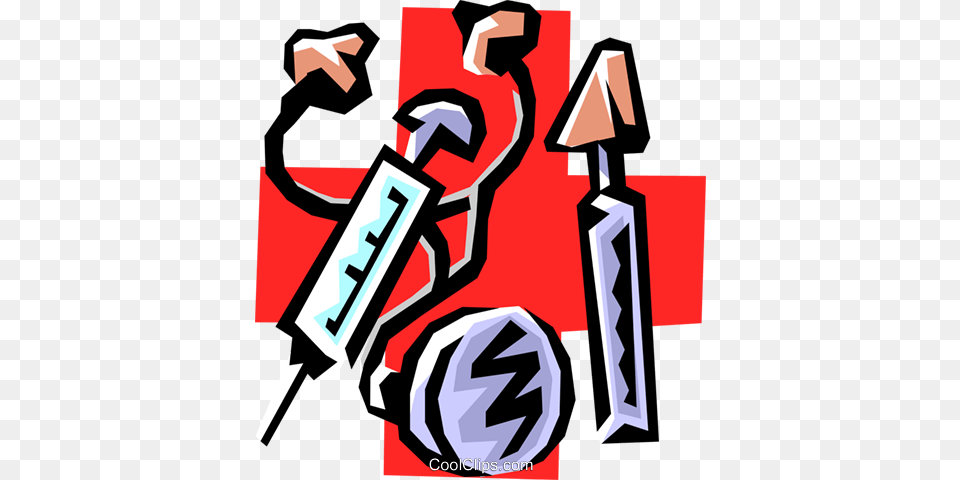 Medical Instruments Royalty Vector Clip Art Illustration, Sword, Weapon, Dynamite Free Transparent Png