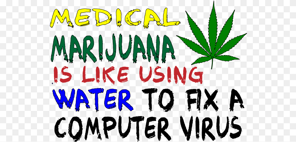 Medical Marijuana Like Using Water To Fix A Computer Marijuana Leaf Outline, Plant, Weed Free Png Download