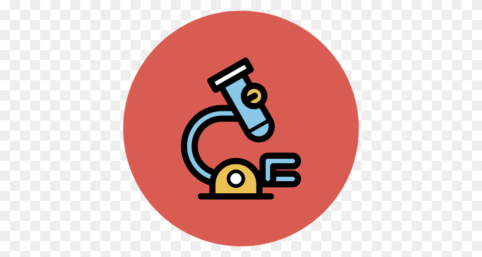 Medical Microscope Icon, Disk, Text Png Image