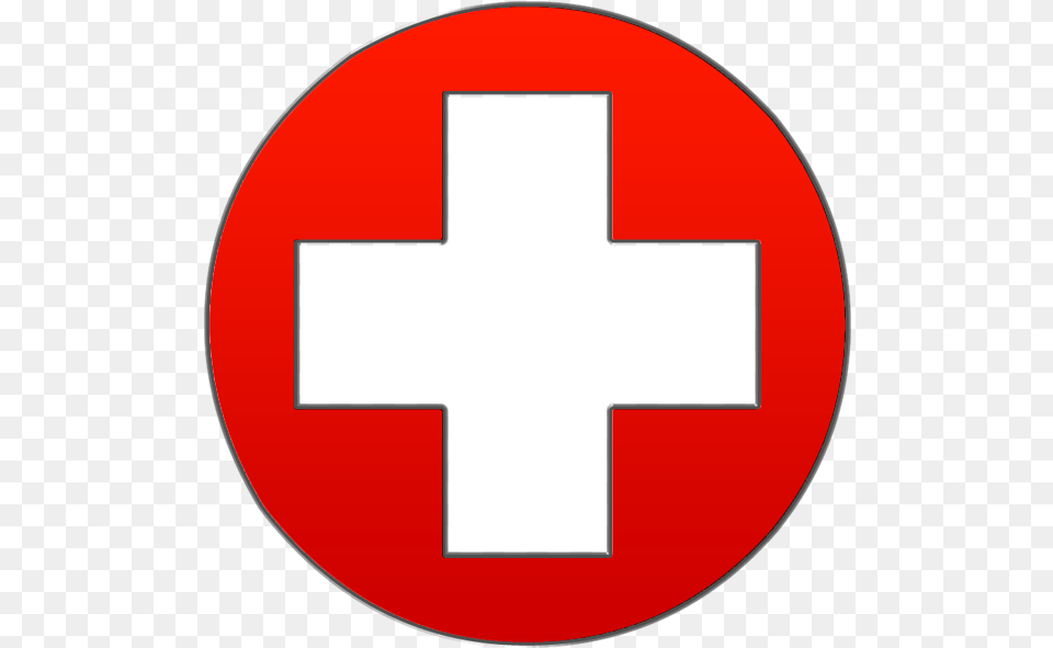 Medical Ninjutsu Red Cross Circle Logo, First Aid, Symbol, Red Cross Png