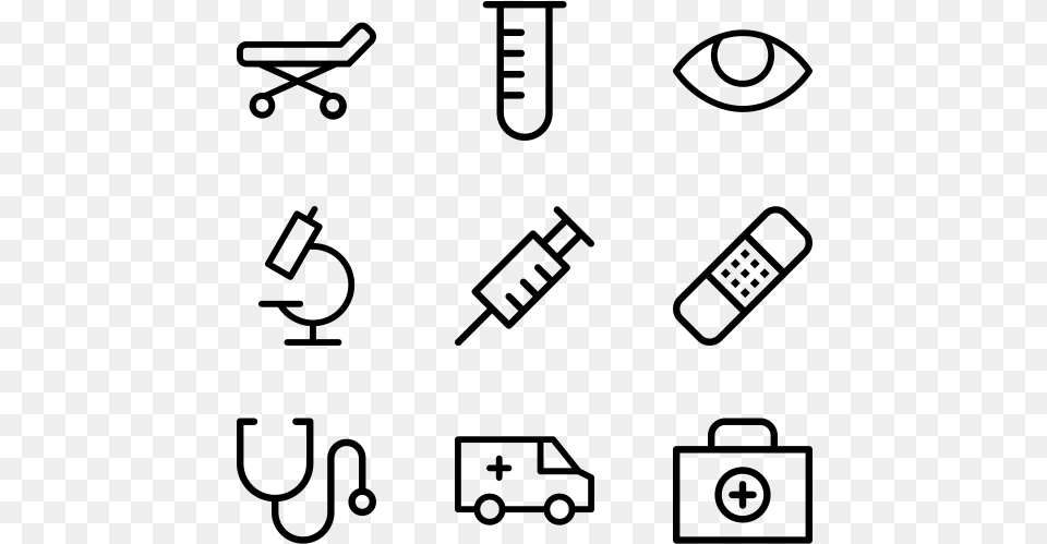 Medical Surf Icons, Gray Png Image