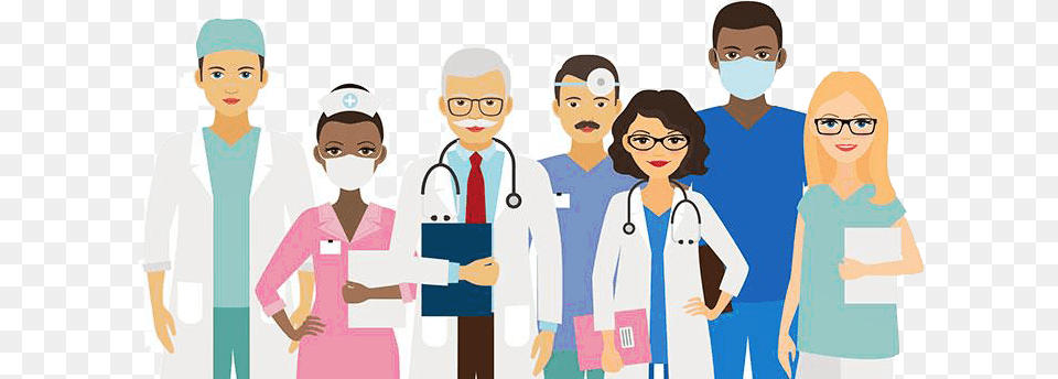 Medical Team Vector, Architecture, Building, Clothing, Coat Png