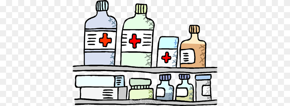 Medication Displayed On Shelves Royalty Vector Antisepticos En Cirugia, Cabinet, Furniture, Medicine Chest Free Transparent Png