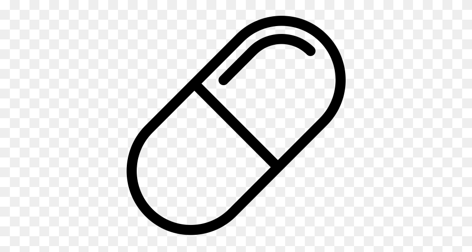 Medication Medicine Pill Icon With And Vector Format, Gray Free Png Download