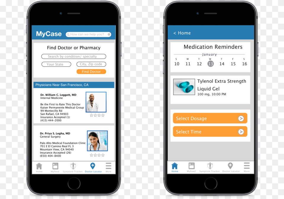 Medication Reminders And Find A Doctor Are Two Great, Electronics, Mobile Phone, Phone, Person Free Transparent Png